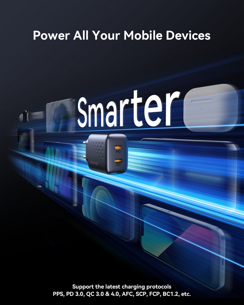 VOLTME USB зарядно устройство за iPhone 12 PD 20W бързо зареждане на телефон зарядно устройство Quick Charge 4.0 USB тип C бързо зарядно устройство за Samsung Xiaomi