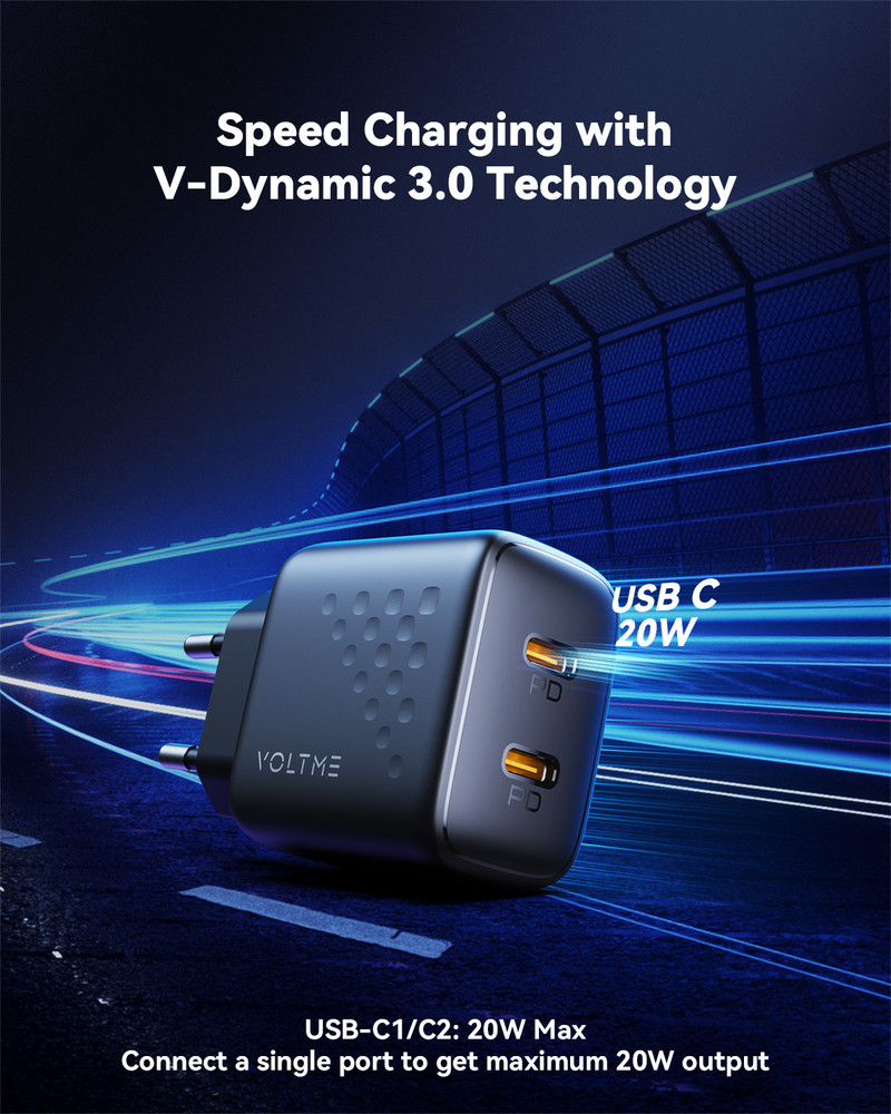 VOLTME USB зарядно устройство за iPhone 12 PD 20W бързо зареждане на телефон зарядно устройство Quick Charge 4.0 USB тип C бързо зарядно устройство за Samsung Xiaomi