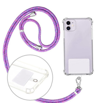 Universālā tālruņa pret pazaudēšanas virves DIY atslēgu piekariņu noņemamas siksnas mobilajam tālrunim Crossbody mobilā tālruņa virves iekarināmās kakla siksnas