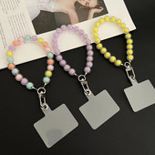 Anti-lost Universal Strap Κοντό κορδόνι καρπού με χάντρες πολύχρωμο βραχιόλι με χάντρες Κρεμαστό μενταγιόν χειρός Κορδόνι κινητού τηλεφώνου