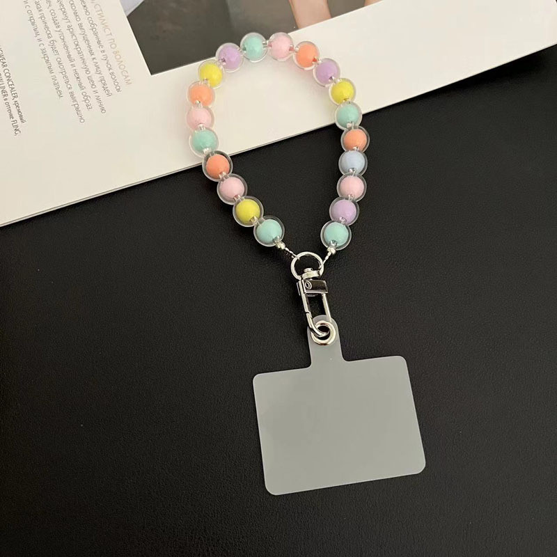 Анти-изгубена универсална каишка Къса каишка за китка Ръчно изработена от мъниста цветна гривна от мъниста Висулка Висулка за ръчен каишка за мобилен телефон