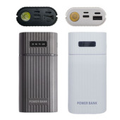 Είσοδος 3 θυρών DIY Power Bank Shell με φακό LED 5V 2x 18650 21700 Case Battery Charge Storage Box Without Battery 55KC