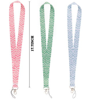 JF1364 Μινιμαλισμός Love Strap Lanyards για Κάρτα Κλειδιού Γυμναστήριο Κινητό Τηλέφωνο Θήκη USB Κρεμαστό μπρελόκ με σχοινί Δώρο