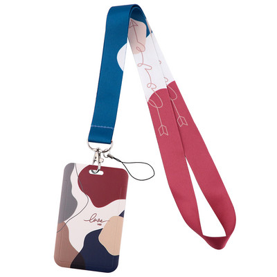 JF1364 Минимализъм Любов презрамка за врата Връзки за ключ Лична карта Фитнес зала Каишка за мобилен телефон USB държач за значка Въже Висулка Ключодържател Подарък