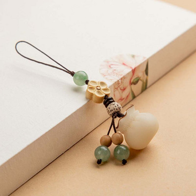 1Pc Creative Lucky Bodhi Τηλεφωνική Αλυσίδα Κινεζικού Στυλ Good Luck Fortune Bodhi Κρεμαστό τηλέφωνο Charms Διακόσμηση