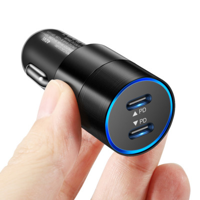Olaf Dual USB C gyors autós töltő 40W 2 portos C típusú PD autós telefon töltő iPhone 13 12 11 Pro Max Samsung tápadapter autóban