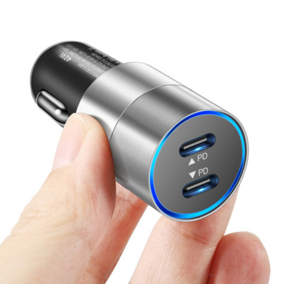 Olaf Dual USB C gyors autós töltő 40W 2 portos C típusú PD autós telefon töltő iPhone 13 12 11 Pro Max Samsung tápadapter autóban