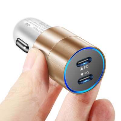 Olaf Dual USB C gyors autós töltő 40W 2 portos C típusú PD autós telefon töltő iPhone 13 12 11 Pro Max Samsung tápadapter autóban