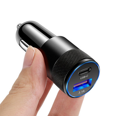 Olaf Dual USB C gyors autós töltő 40W 2 portos C típusú PD autós telefon töltő iPhone 13 12 11 Pro Max Samsung tápadapter autóban