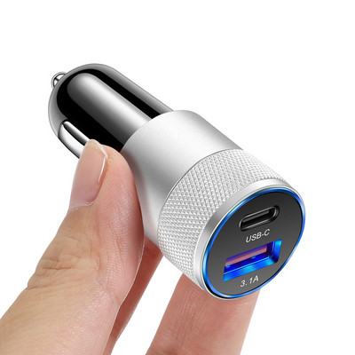 Olaf Dual USB C gyors autós töltő 40W 2 portos C típusú PD autós telefon töltő iPhone 13 12 11 Pro Max Samsung tápadapter autóban