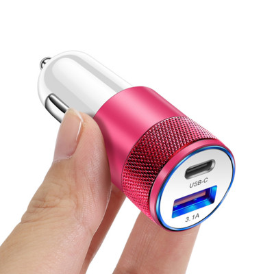 Olaf Dual USB C gyors autós töltő 40W 2 portos C típusú PD autós telefon töltő iPhone 13 12 11 Pro Max Samsung tápadapter autóban