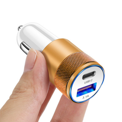 Olaf Dual USB C gyors autós töltő 40W 2 portos C típusú PD autós telefon töltő iPhone 13 12 11 Pro Max Samsung tápadapter autóban