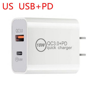 iPhone 14 Pro 13 Pro Max PD Type-C gyorstöltőhöz Apple iPhone 12 11 Pro XR XS Max Samsung Power Phone Adapterhez US EU AU UK