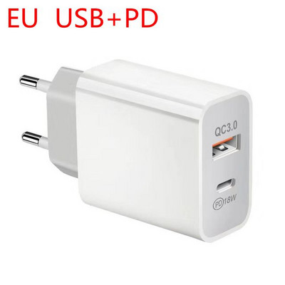 iPhone 14 Pro 13 Pro Max PD Type-C gyorstöltőhöz Apple iPhone 12 11 Pro XR XS Max Samsung Power Phone Adapterhez US EU AU UK