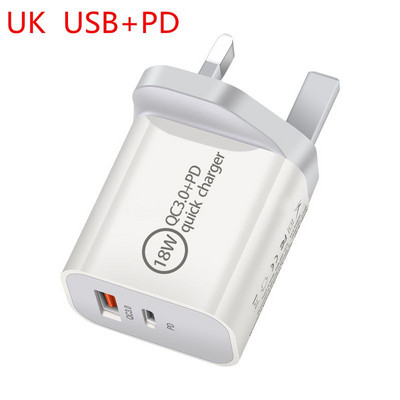 iPhone 14 Pro 13 Pro Max PD Type-C gyorstöltőhöz Apple iPhone 12 11 Pro XR XS Max Samsung Power Phone Adapterhez US EU AU UK