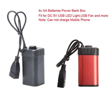 Водоустойчив 5V USB преносим 4X AA зарядно устройство Комплект държач за Power Bank Калъф Кутия