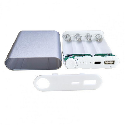 Praktično ergonomsko 4-ćelijsko 18650 baterijsko kućište za napajanje mobitela s visokom stopom pretvorbe Poslovno kućište za napajanje mobitela od aluminijske legure