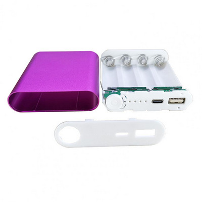 Praktično ergonomsko 4-ćelijsko 18650 baterijsko kućište za napajanje mobitela s visokom stopom pretvorbe Poslovno kućište za napajanje mobitela od aluminijske legure