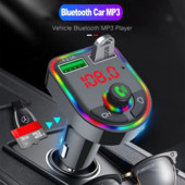 35 W Bluetooth 5.0 USB autós töltő Atmosphere MP3 lejátszó 3.1A gyorstöltés iPhone 12 Xiaomi Huawei mobiltelefon adapterhez