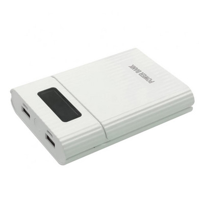 4 Slot 18650 akkumulátortöltő LCD kijelző DIY mobil Power Bank tok ház