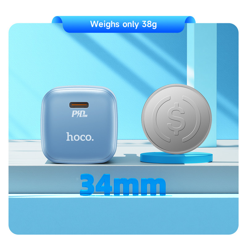 HOCO PD 20W USB C punjač tip C zidni adapter za punjenje prijenosni telefonski punjač za iPhone 14 13 12 11 Pro Max