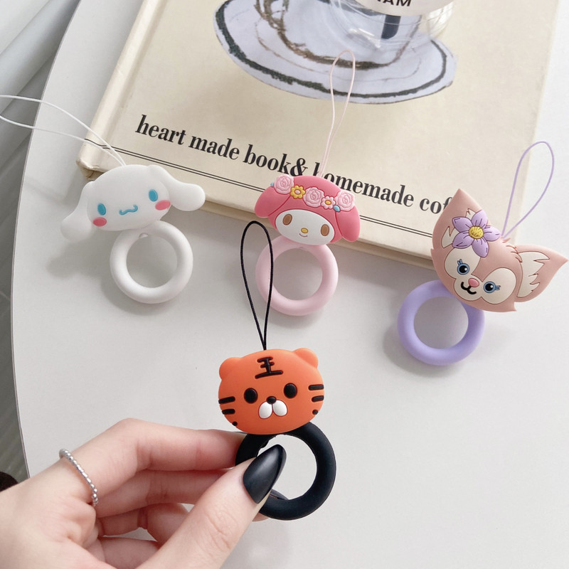 Slatki crtani silikonski, meki, otporni na mrlje, uže za mobilni telefon, U disk, privjesak, remen za prsten za prste