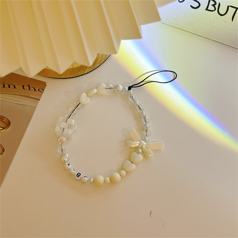 Slatki Sunčev cvijet s perlama za iPhone Lanac Akrilni privjesak za mobilni telefon Remen Anti-Lost Phone Narukvica Lanac za vješanje Nakit Pokloni