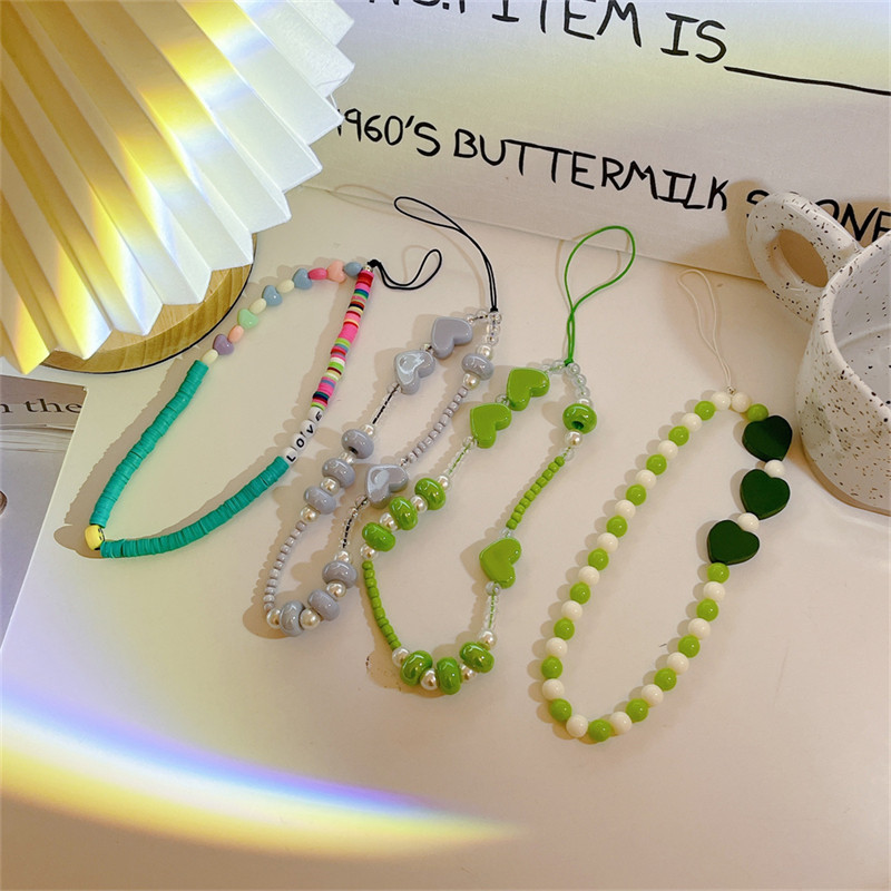 Slatki Sunčev cvijet s perlama za iPhone Lanac Akrilni privjesak za mobilni telefon Remen Anti-Lost Phone Narukvica Lanac za vješanje Nakit Pokloni