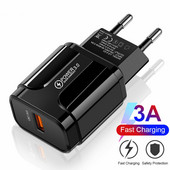 Încărcător USB 3A Quick Charge 3.0 pentru iPhone13 12 11 Samsung Xiaomi Tablet Telefon mobil Adaptor universal pentru încărcător rapid de perete QC 3.0