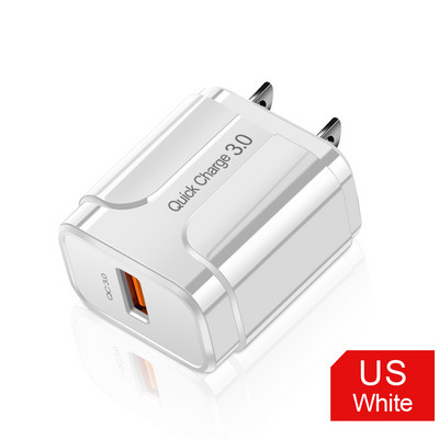 Încărcător USB 3A Quick Charge 3.0 pentru iPhone13 12 11 Samsung Xiaomi Tablet Telefon mobil Adaptor universal pentru încărcător rapid de perete QC 3.0