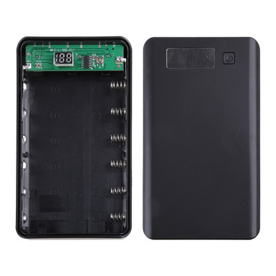 Power Bank Shell A6 LCD kijelző 6x18650 akkumulátortartó Power Bank Shell töltődoboz akkumulátor nélkül