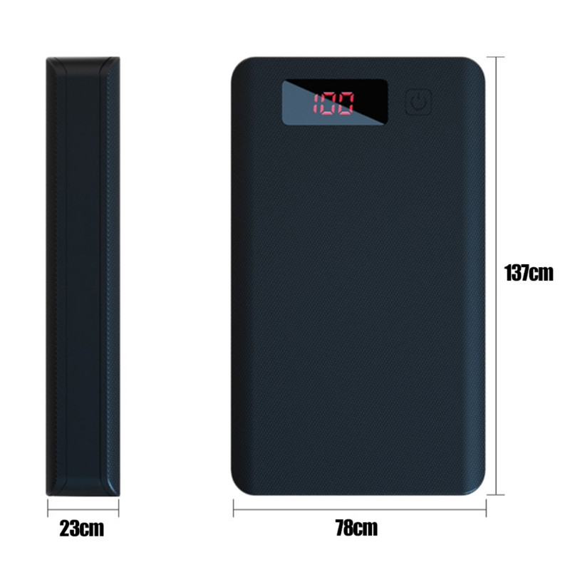 Power Bank Shell A6 LCD zaslon 6x18650 Kutija za baterije Power Bank Shell punjač Kutija bez baterije