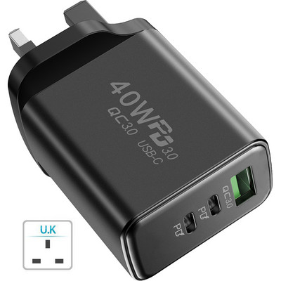 40 W-os PD USB töltők QC 3.0 gyorstöltő iPhone 14 13 Pro Xiaomi Redmi HUAWEI OPPO Samsung mobiltelefon C típusú töltőadapterhez