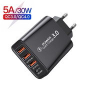 Olaf USB C gyorstöltő USB Type C töltő PD 4 portos gyorstöltő 3.0 mobiltelefon töltő adapter iPhone 14 Pro max Huawei készülékhez