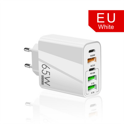 65 W USB C töltő QC3.0 gyorstöltő C típusú PD mobiltelefon töltő adapter iPhone Xiaomi Huawei Samsung ipad Realme Tablet készülékhez