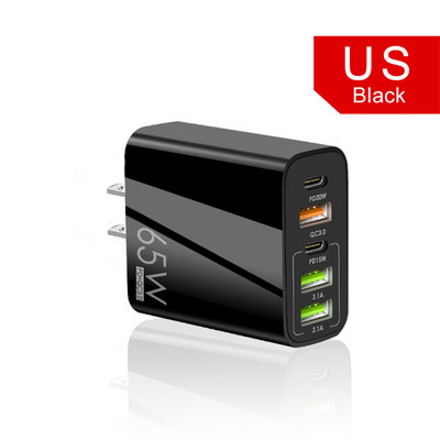 65 W USB C töltő QC3.0 gyorstöltő C típusú PD mobiltelefon töltő adapter iPhone Xiaomi Huawei Samsung ipad Realme Tablet készülékhez