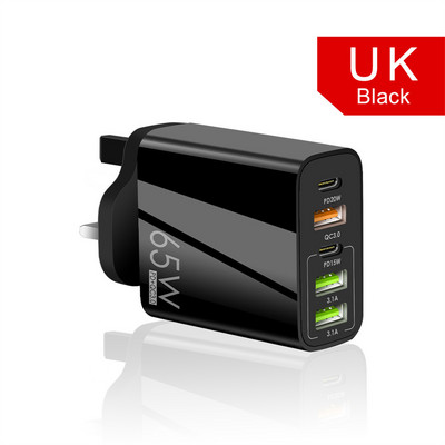 65 W USB C töltő QC3.0 gyorstöltő C típusú PD mobiltelefon töltő adapter iPhone Xiaomi Huawei Samsung ipad Realme Tablet készülékhez