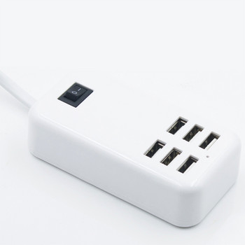 6 θύρες USB Phone Charger HUB 20W 3A Desktop EU/US Plug Wall Socket Charging Extension Socket Adapter Power for iPhone 12 pro