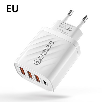 30 W-os USB C töltő Gyorstöltő iphone 13 12 Xiaomi Huawei Samsung Quick Charge 3.0 4.0 mobiltelefon-töltő adapterhez QC 3.0