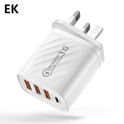 30 W-os USB C töltő Gyorstöltő iphone 13 12 Xiaomi Huawei Samsung Quick Charge 3.0 4.0 mobiltelefon-töltő adapterhez QC 3.0