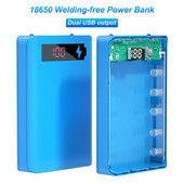 L5 Power Bank Case Széf Levehető Power Bank Box LED digitális kijelző 5x18650 Töltőtok Okostelefonhoz Barkács töltőház