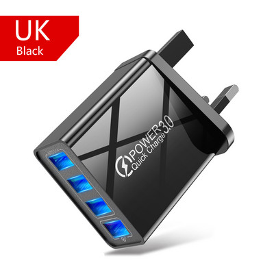 Lovebay 48W Quick Charger 3.0 USB töltő iphone Samsung Tablet EU US Plug Wall Mobiltelefon töltő adapter Gyors töltés