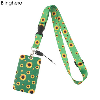 BH1284 Blinghero Sunflower λουράκι λαιμού Κορδόνι για κλειδί Κάρτα Τηλέφωνο DIY Παζλ για Ευαισθητοποίηση για τον Αυτισμό Κρεμάστε σχοινί με θήκη για κάρτα
