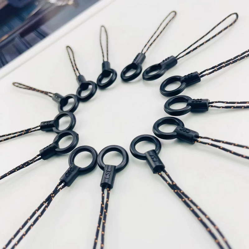 Csc Mali crni konop Diy Dodaci Odvojiva kopča za zrakoplov Remen Glava užeta Veleprodajna uzica za ključeve Uzica za mobitel