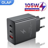 105 W USB C gyorstöltő 3 portos mobiltelefon C típusú töltő Quick Charge 3.0 tápadapter iPhone 12 13 Pro Xiaomi Samsung telefonhoz
