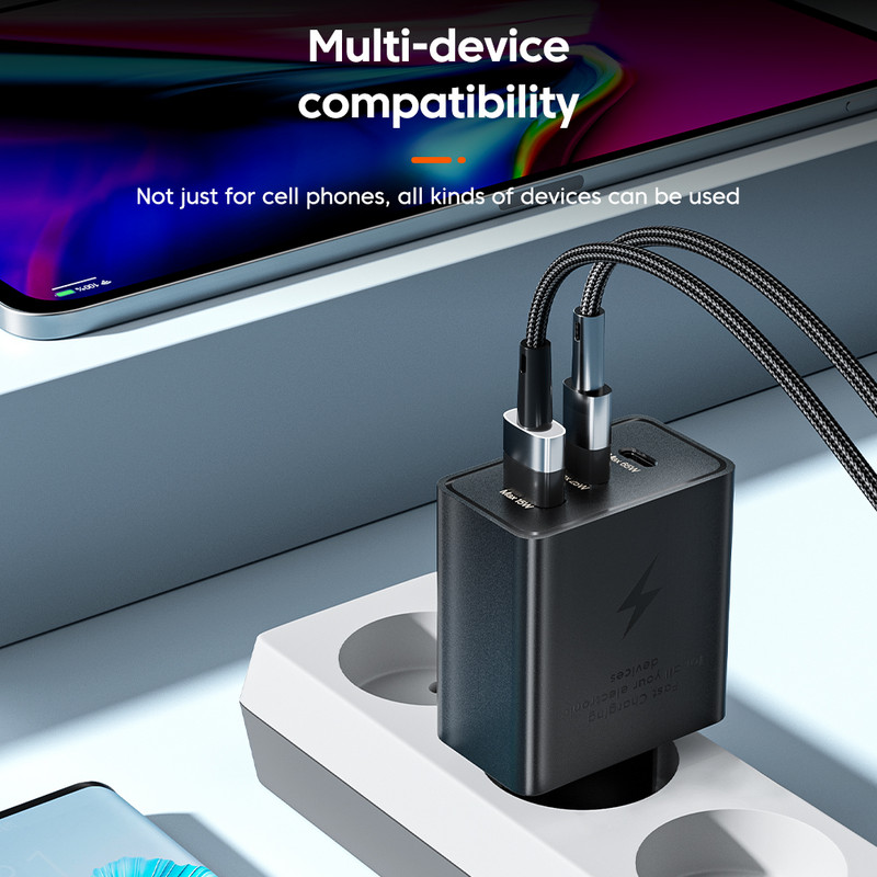 105W USB C brzi punjač s 3 priključka za mobilni telefon tipa C punjač Quick Charge 3.0 adapter za napajanje za iPhone 12 13 Pro Xiaomi Samsung