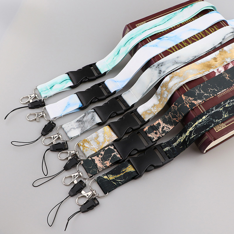 Kopča remena za kameru s ispisom mramora Odvojivi remen oko vrata za ključ ID iskaznicu Remen za mobilni telefon Držač značke DIY uže za vješanje