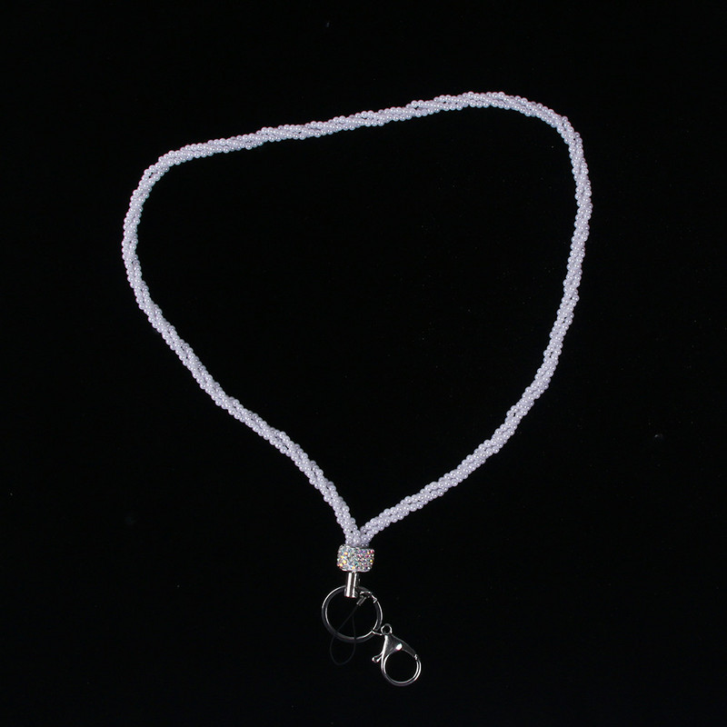 1KOM Rhinestone Bling Uzica Crystal Pearl Traka za oko vrata Privjesak za ključeve Držač ID oznake mobitela za kameru USB privjesak za ključeve