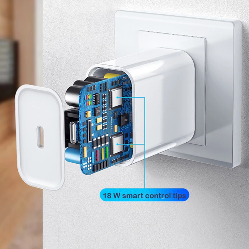 PD 20W USB-C adapter za napajanje US EU utikač QC4.0 brzi punjač za pametni telefon za ipad pro 2021 2020 2018 11`` 13`` iPhone 12 11