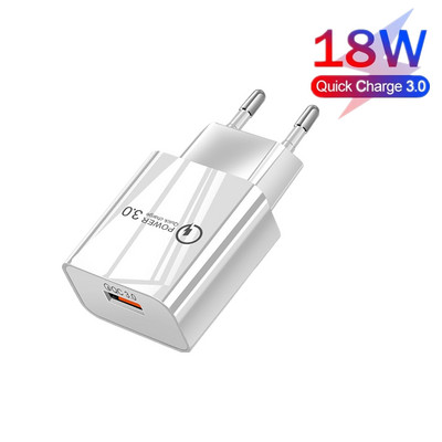 Încărcător USB Încărcare rapidă QC 3.0 pentru telefon Xiaomi Redmi Note 9 Pro Redmi K40 Pro Samsung Huawei 18W Adaptor încărcătoare pentru telefon mobil